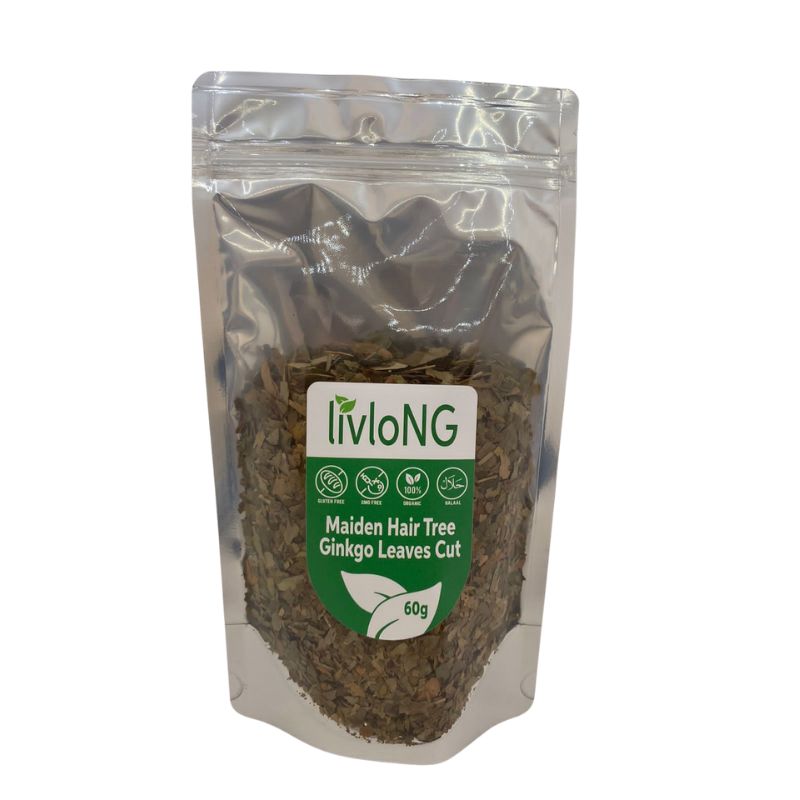 Ginkgo Biloba Leaves (Cut) - 60g - Shop Online | livlong.co.za